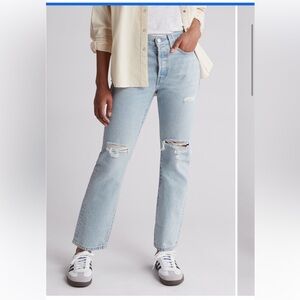 Levi's® 501® Ripped High Waist Straight Leg Jeans - Size 27 x 30